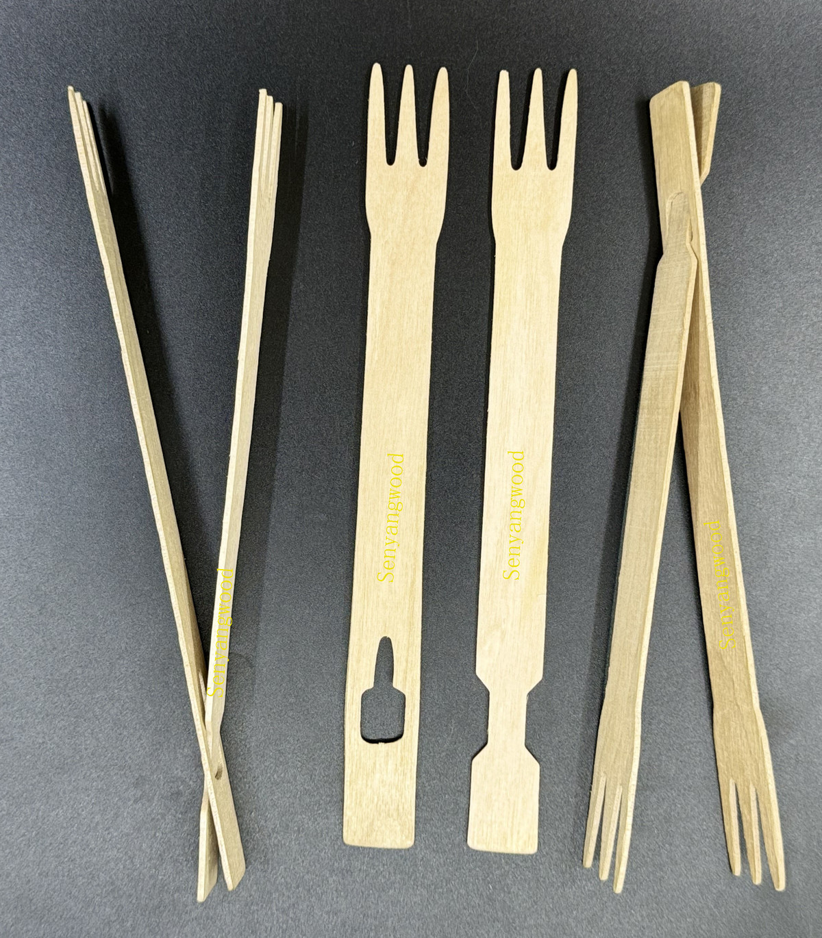180 mm wooden fork chopsticks in pair.